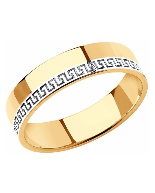 Sokolov Обручальное кольцо из комбинированного золота 110167 размер 19