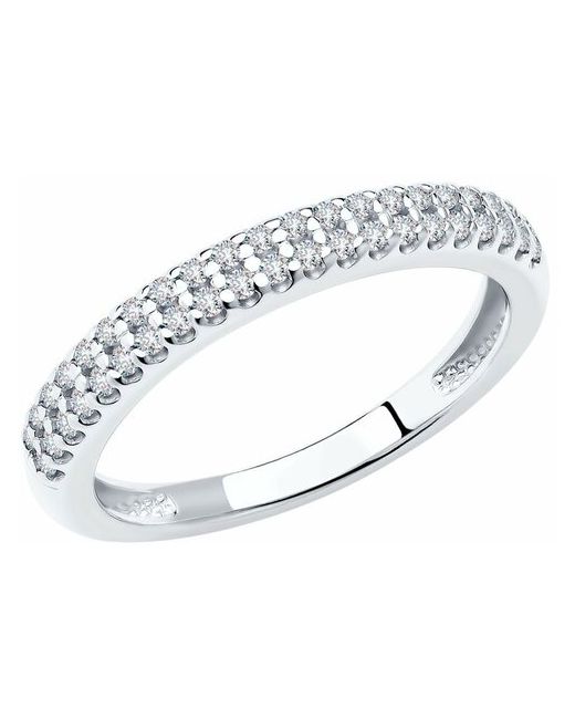 Sokolov Серебряное кольцо с дорожкой фианитов 94011536 размер 16