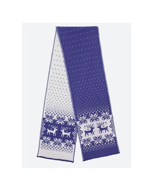 Vinterr Plus Шарф новогодний бело шарф с оленем подарок на новый год