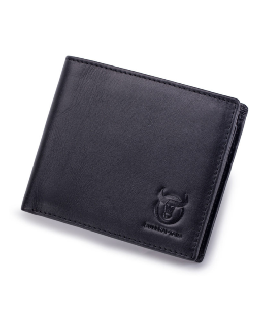MyPads кожаный кошелек Premium M-015 из качественной натуральной кожи быка черный