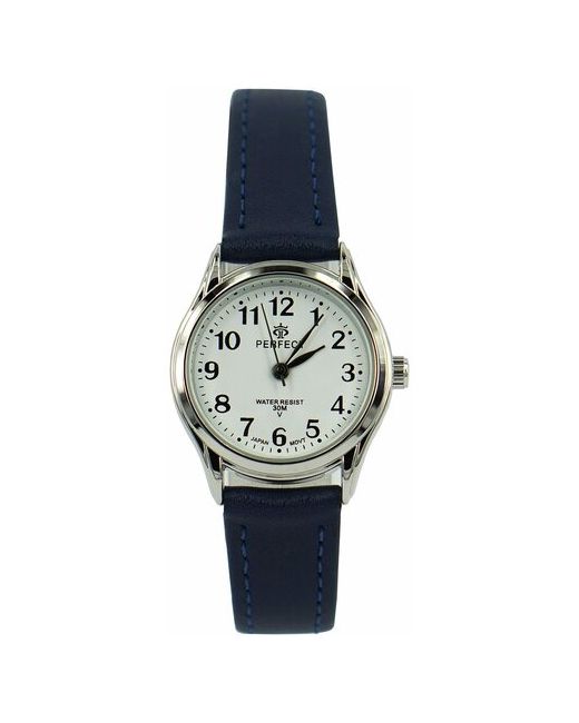 Perfect часы наручные кварцевые на батарейке металлический корпус кожаный ремень браслет с японским механизмом LX017-009-3