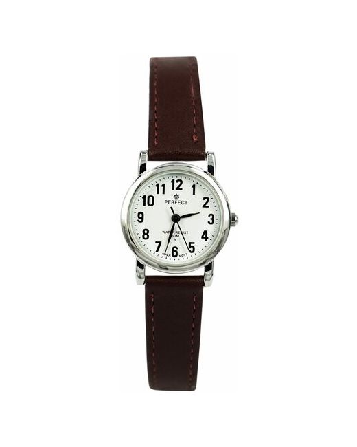 Perfect часы наручные кварцевые на батарейке металлический корпус кожаный ремень браслет с японским механизмом lp017-086-2