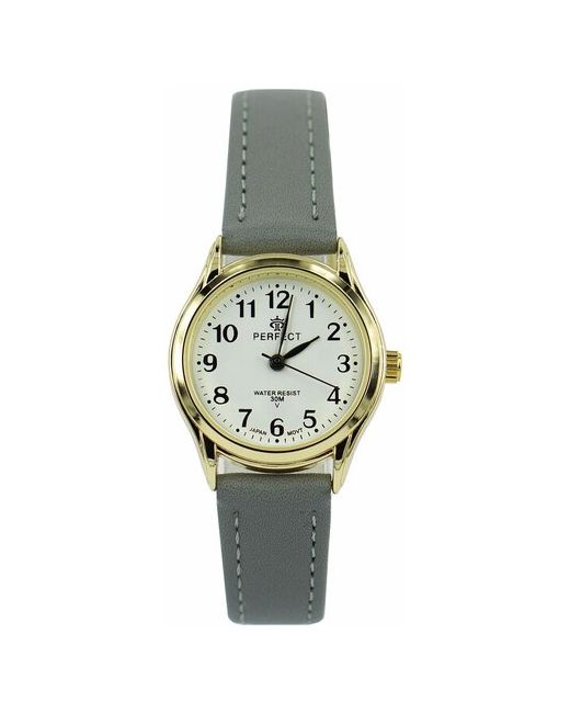 Perfect часы наручные кварцевые на батарейке металлический корпус кожаный ремень браслет с японским механизмом LX017-009-9
