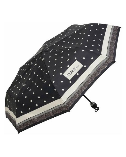 Gianfranco Ferre Черный зонт с классическим узором горох Ferre 6014-OC Pois Black