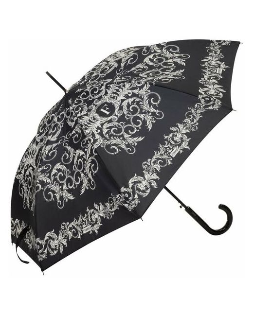 Gianfranco Ferre Стильный черный зонт трость с вензелями Ferre 300-LA Design black