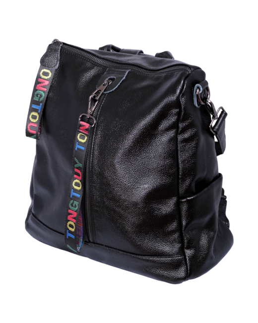 D2D Сумка-рюкзак натуральная кожа черный