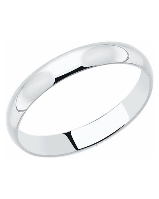 Sokolov Классическое обручальное кольцо из белого золота 110062 размер 17.5
