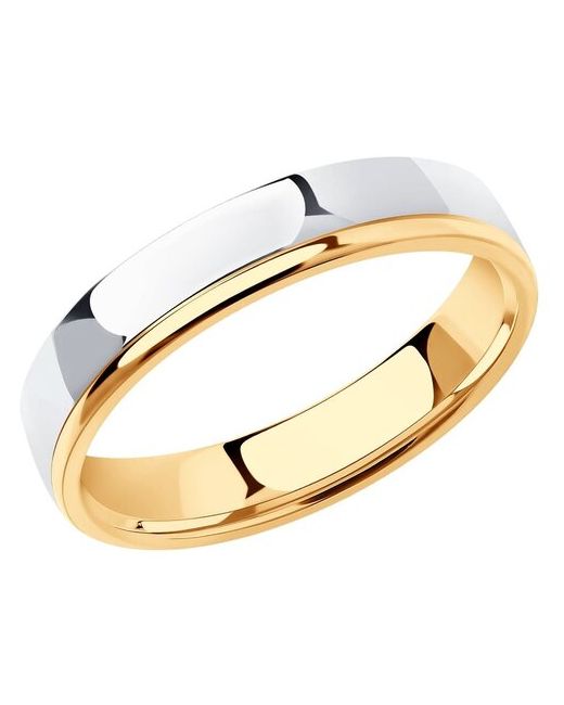 Sokolov Обручальное кольцо из комбинированного золота 110156 размер 16.5