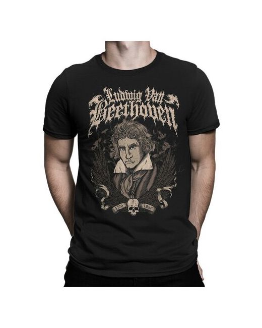 Dream Shirts Футболка Людвиг ван Бетховен размер XS черный