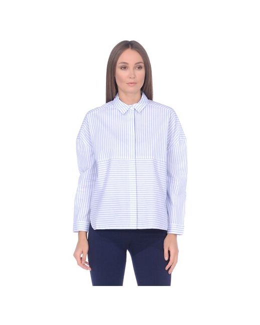 Baon Блузка Широкая блузка в голубую полоску размер L
