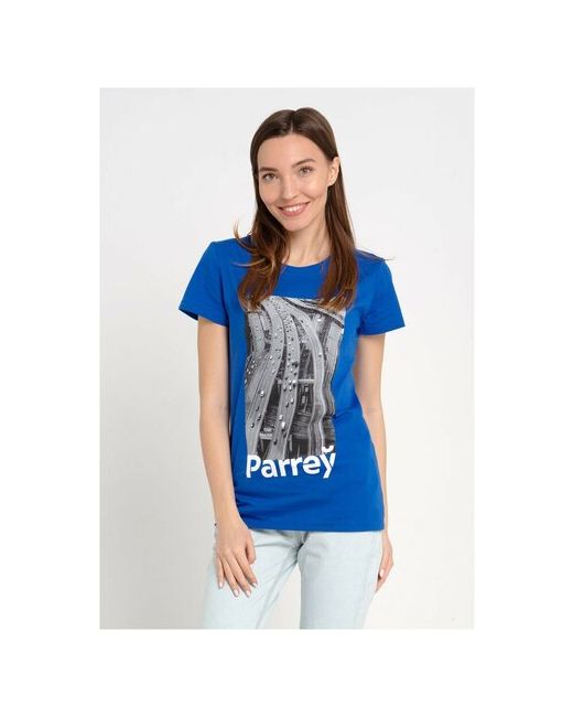 Parrey Синяя футболка принт Interchange размер M