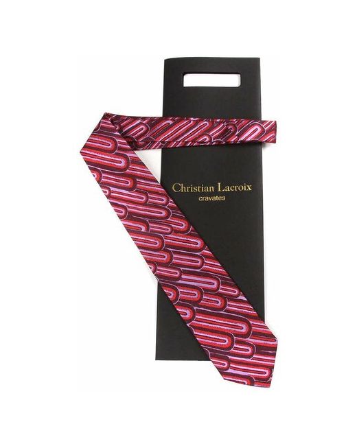 Christian Lacroix Вишневый галстук с нестандартным узором 71308