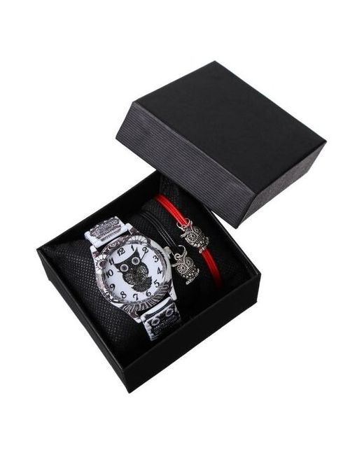 Сима-ленд Подарочный набор 2 в 1 Совушки наручные часы и браслет 4483231
