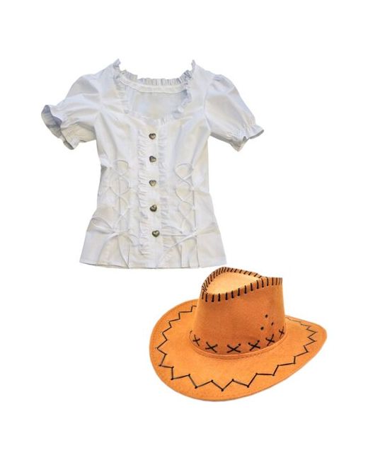 Rubie'S Женский набор ковбоя белая рубашка и шляпа 4743 42.