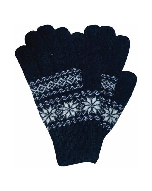 Crown зимние перчатки шерстяные с рисунком