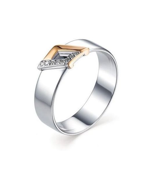 Алькор Женское кольцо из серебра с бриллиантом 01-1106/000Б-00