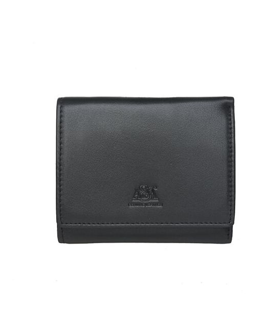 A&M Портмоне в фирменной подарочной коробке кошелек 100 натуральная кожа черный 3864Black