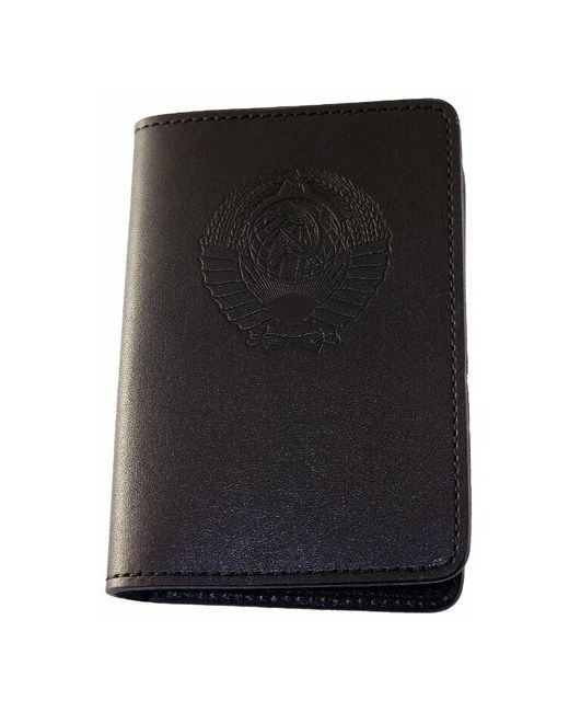 Solaris S8107 Обложка для паспорта портмоне Герб СССР Чёрная