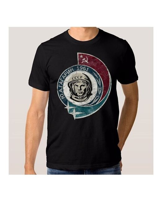 Dream Shirts Футболка Юрий Гагарин 1961 размер S черный