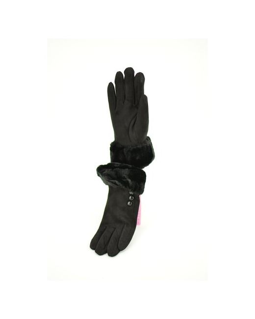 Happy Gloves Перчатки зимние замшевые с пуговицами бордовые размер 85