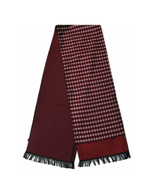 Not Brand Бордовый двойной утепленный шарф с узорами 833326