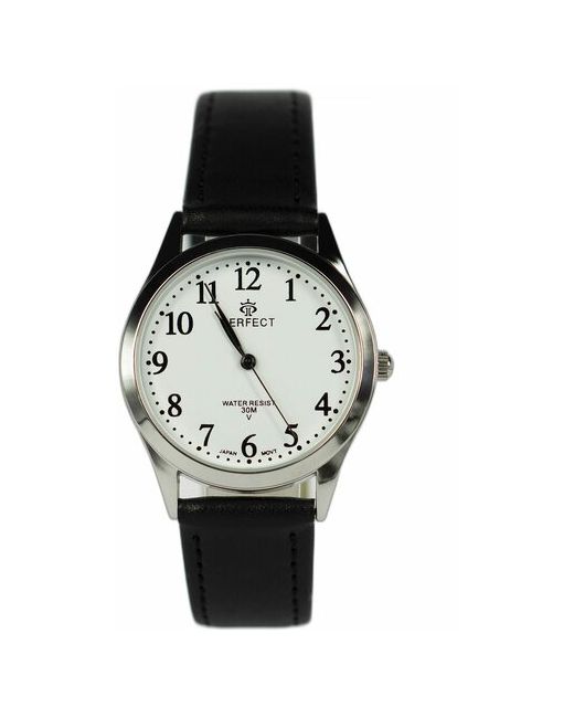 Perfect часы наручные кварцевые на батарейке кожаный ремень японский механизм GX017-004-4