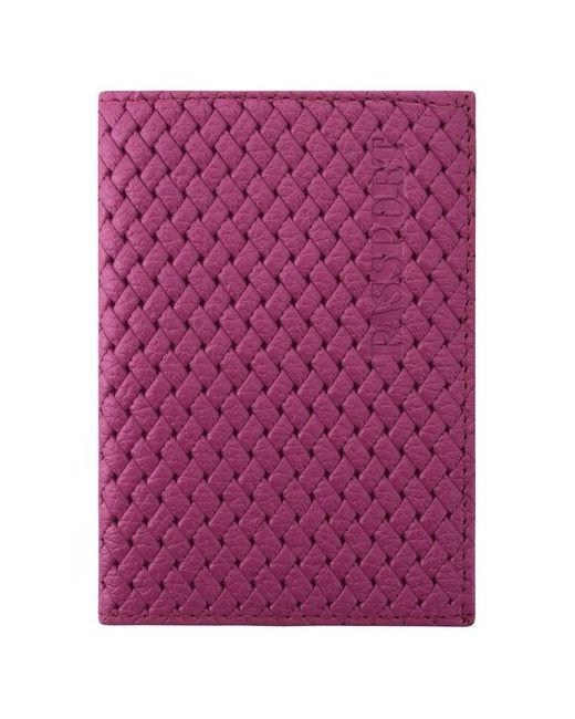 Staff Обложка для паспорта натуральная кожа плетенка тиснение Passport розовая