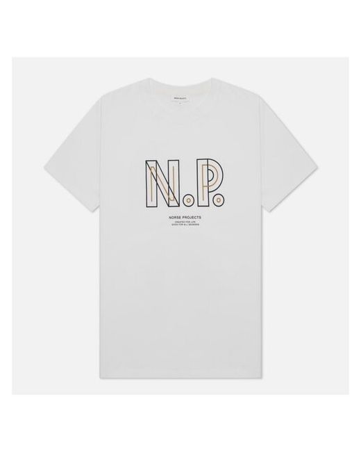Norse Projects футболка Niels Teknisk Logo белый Размер M