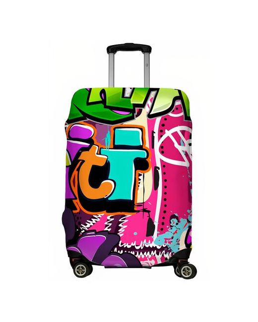 LeJoy Чехол для чемодана Multicolored graffiti размер M