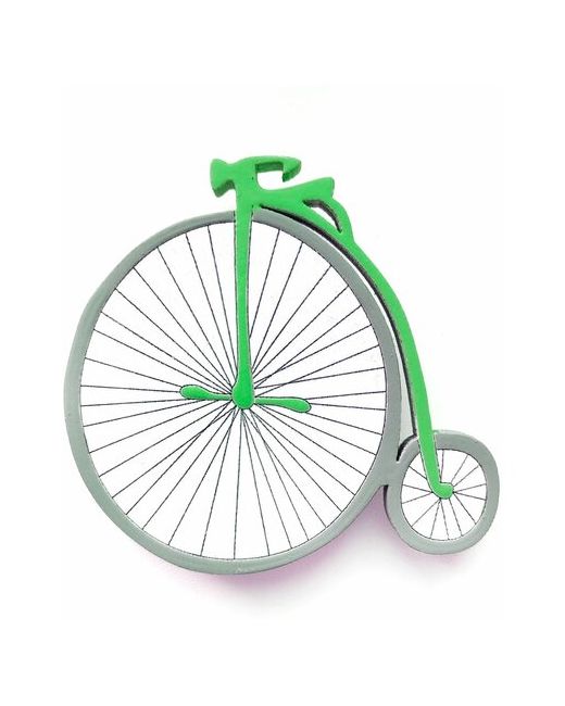 Проект ХлЭб Брошь Велосипед зеленый
