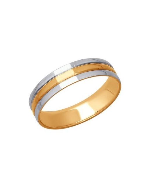 Sokolov Обручальное кольцо из комбинированного золота 110162 размер 22