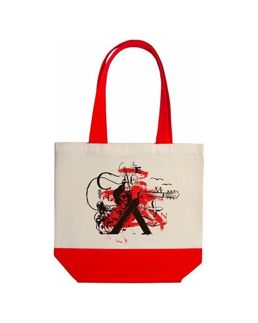 CoolColor Холщовая сумка Carmen and Сarwoman красная