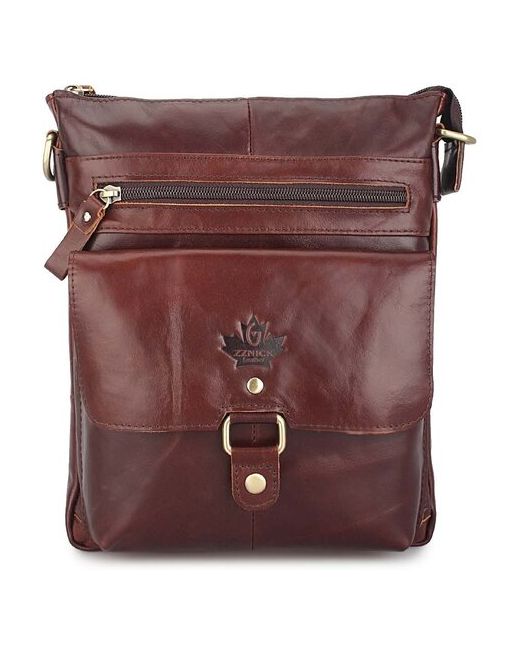 Zznick Мужская сумка-планшет из натуральной кожи Содден M1356 Brown