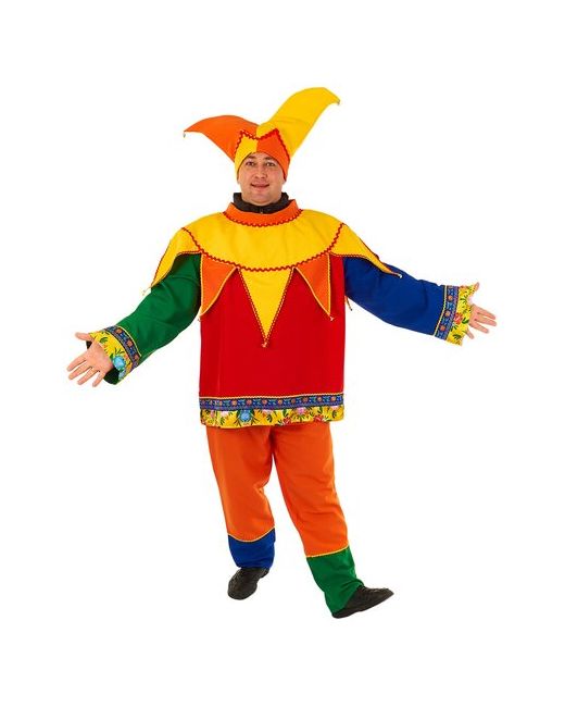 Птица Феникс Карнавальный костюм Скоморох на верхнюю одежду взрослый 52-60