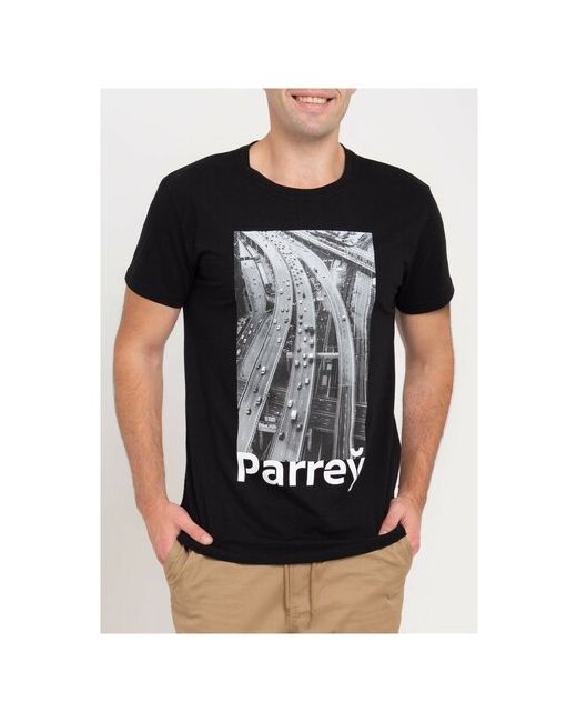 Parrey Черная футболка принт Interchange размер L