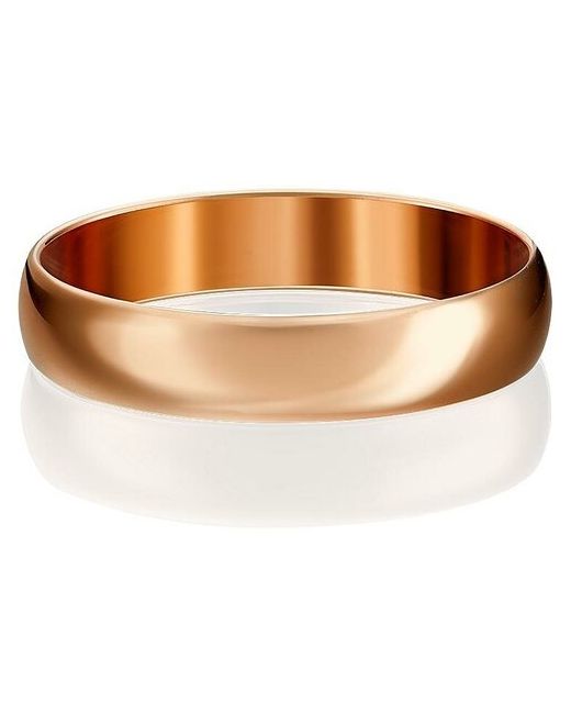 Платина Обручальное кольцо из красного золота без камней 01-2428-00-000-1110-11