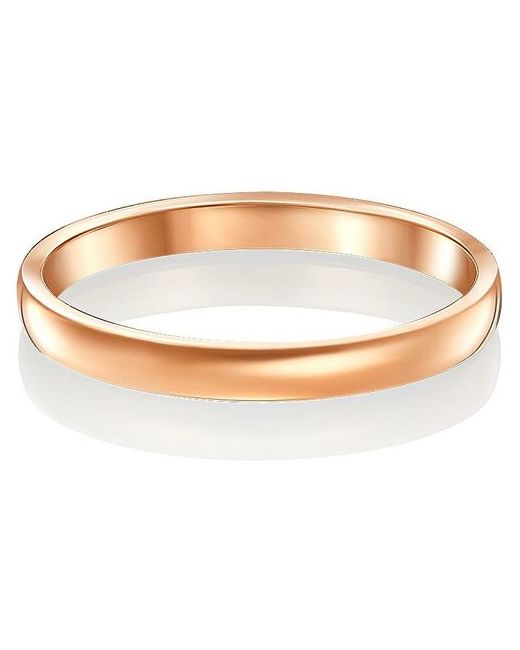 Платина Обручальное кольцо из красного золота без камней 01-3387-00-000-1110-11