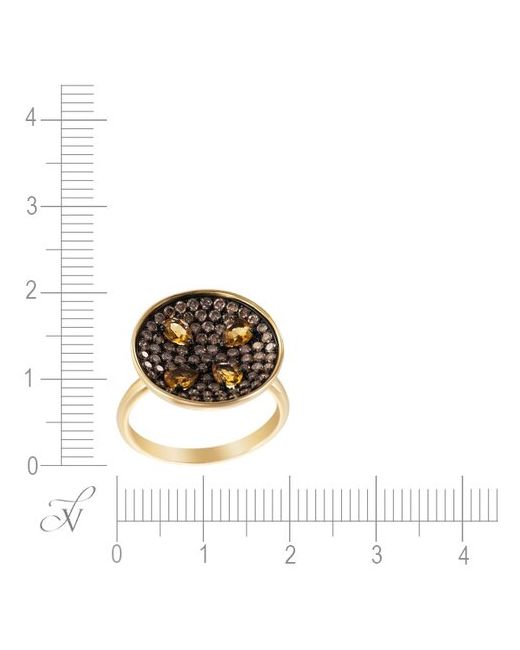 Джей ВИ Кольца Золотое кольцо с цитрином бриллиантами