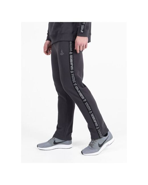 Великоросс Спортивные штаны графитового цвета с лампасами без манжета XS/44