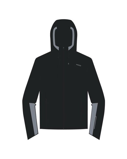 Decathlon Куртка лыжная для трассового катания черная 500 WEDZE Х Черный/Каменный Серый XL