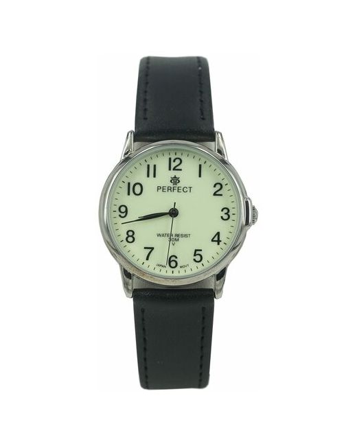 Perfect часы кварцевые на батарейке кожаном ремне металлический браслет японский механизм наручные GX017-116-1