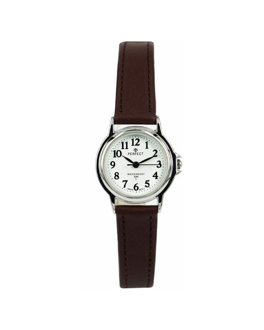 Perfect часы наручные кварцевые на батарейке металлический корпус кожаный ремень браслет с японским механизмом lp017-080-2