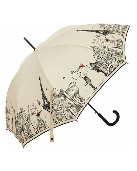 Guy De Jean зонт трость с рисунком Calin-LA Cats Beige