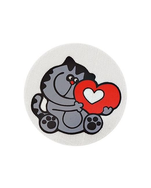 Айрис Световозвращающий значок Кот с сердцем 50мм