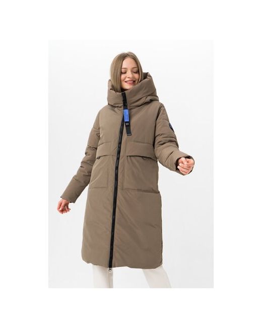 Ennergiia Утепленное пальто с накладными карманами EnW61451 Черный 46