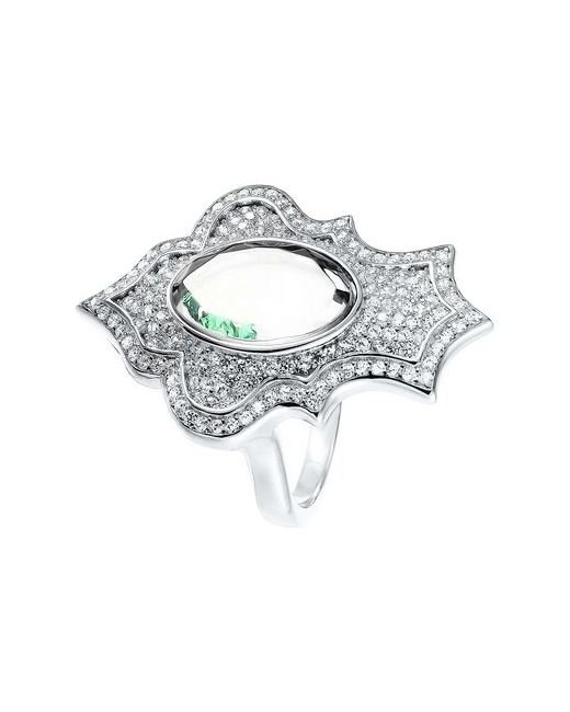 Джей ВИ Кольца Серебряное кольцо с фианитом ювелирным стеклом