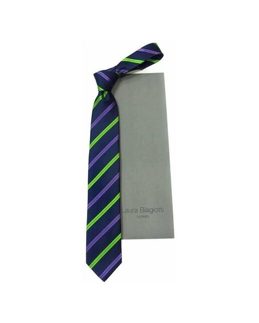 Laura Biagiotti Темно классический галстук с яркими полосами 822418