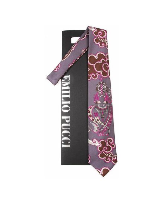 Emilio Pucci Темный галстук с красивым узором 66752