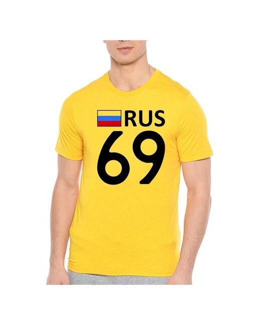Drabs Футболка RUS 69. Цвет желтый. Размер M