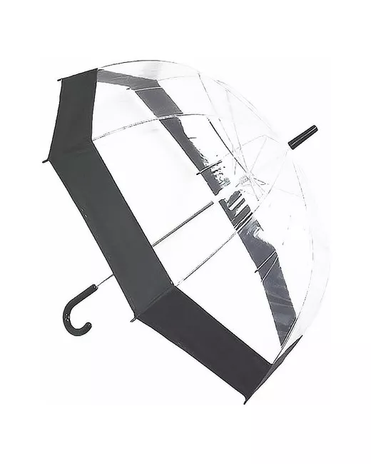 Без ТМ зонт-трость с чёрной окантовкой купол 80 см